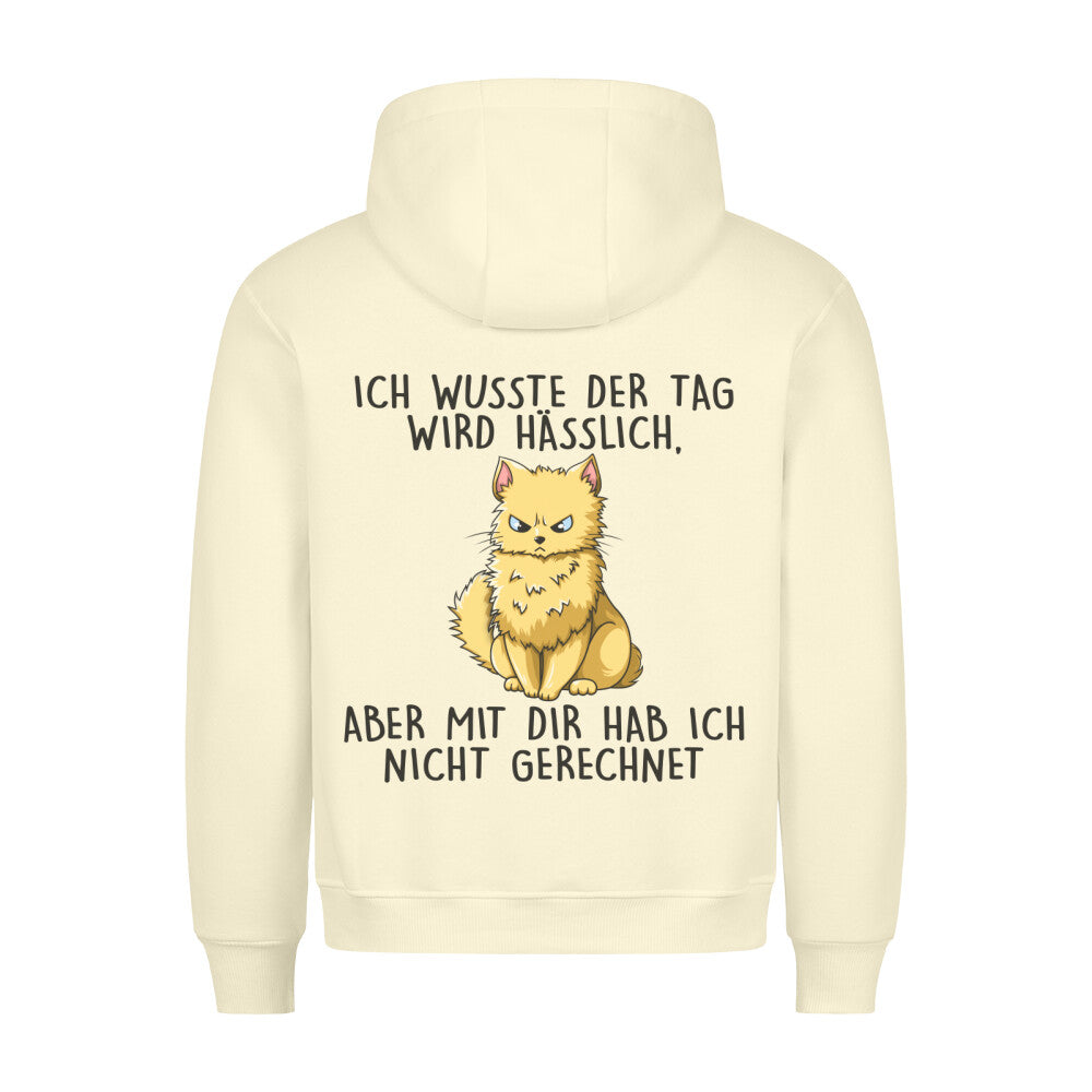 Hässlich Katze - Hoodie Unisex Rückendruck