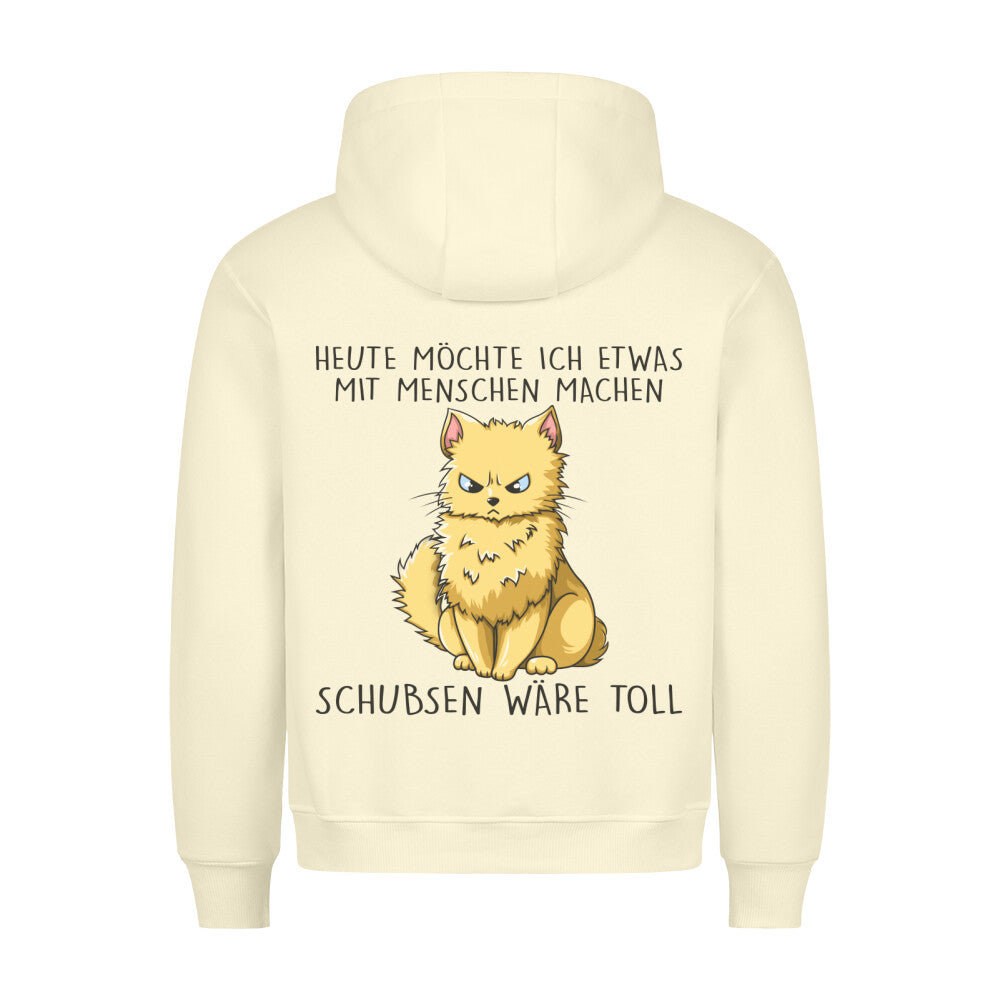 Schubsen Katze - Hoodie Unisex Rückendruck