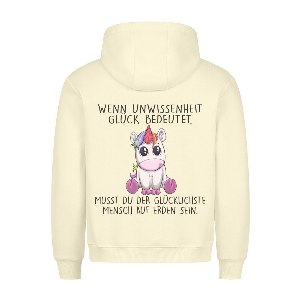 Unwissenheit Einhorn - Hoodie Unisex Rückendruck