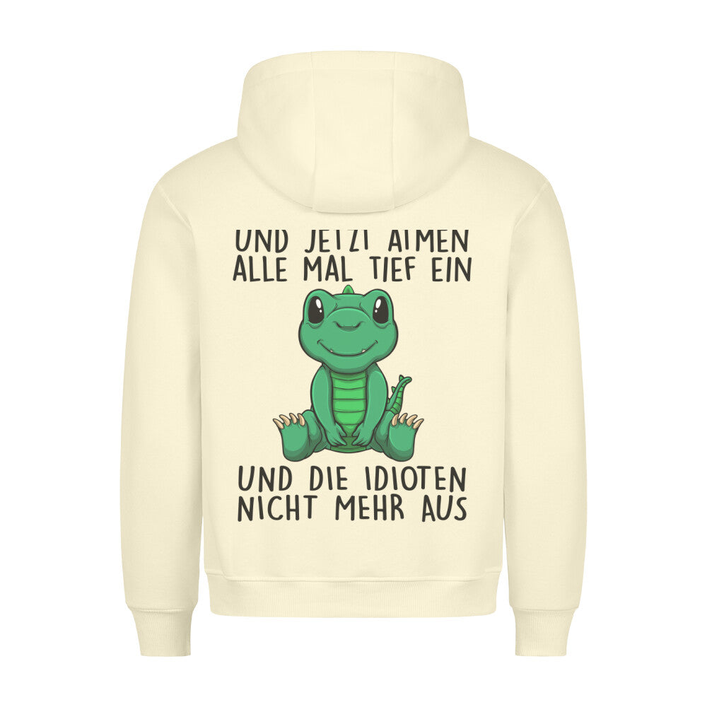 Einatmen Dinosaurier - Hoodie Unisex Rückendruck