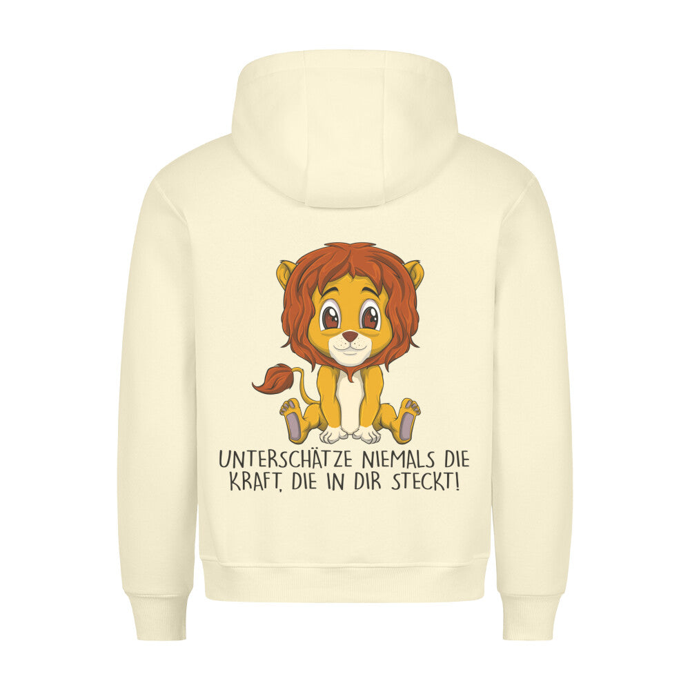 Kraft Löwe - Hoodie Unisex Rückendruck