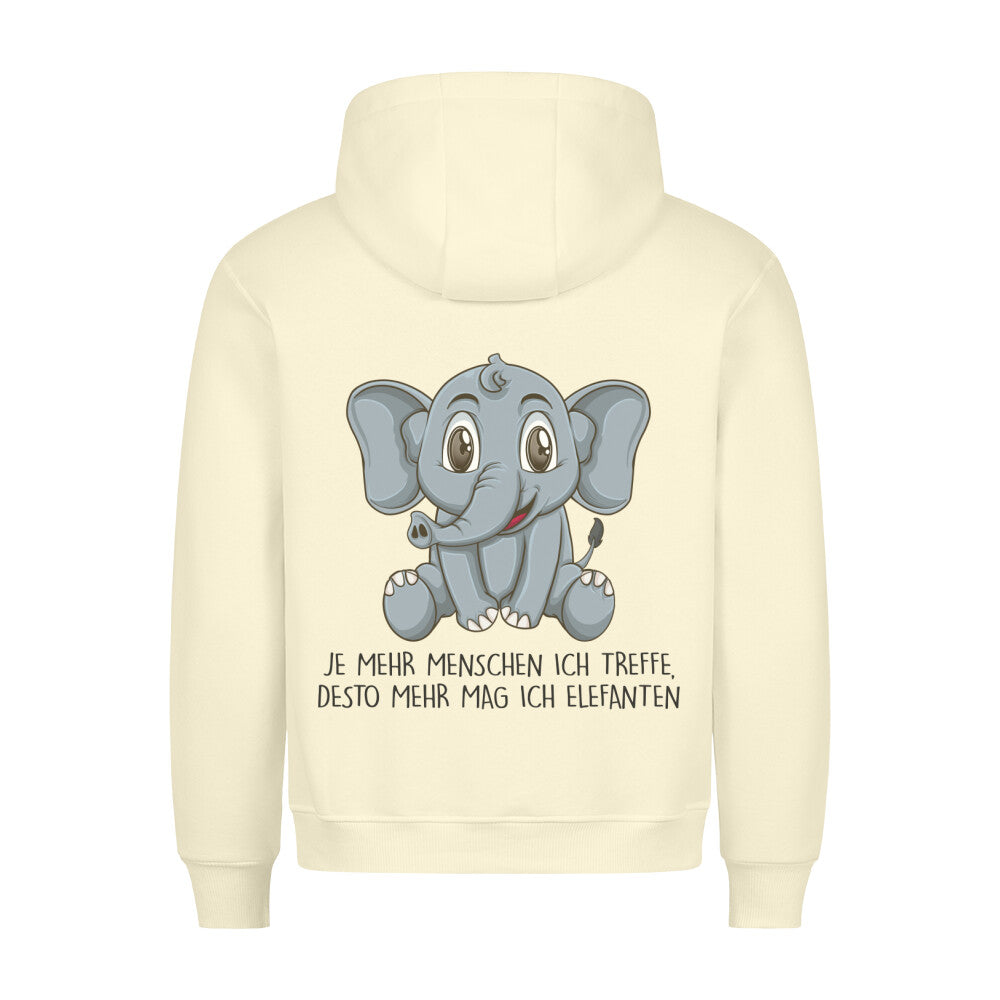 Mag Elefant - Hoodie Unisex Rückendruck
