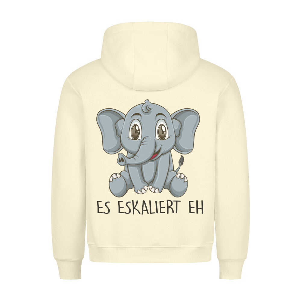 Eskalation Elefant - Hoodie Unisex Rückendruck