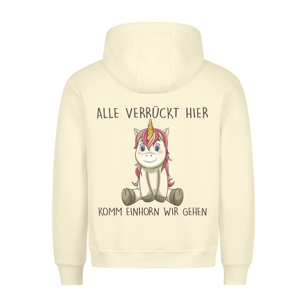 Komm Einhorn 3 - Hoodie Unisex Rückendruck