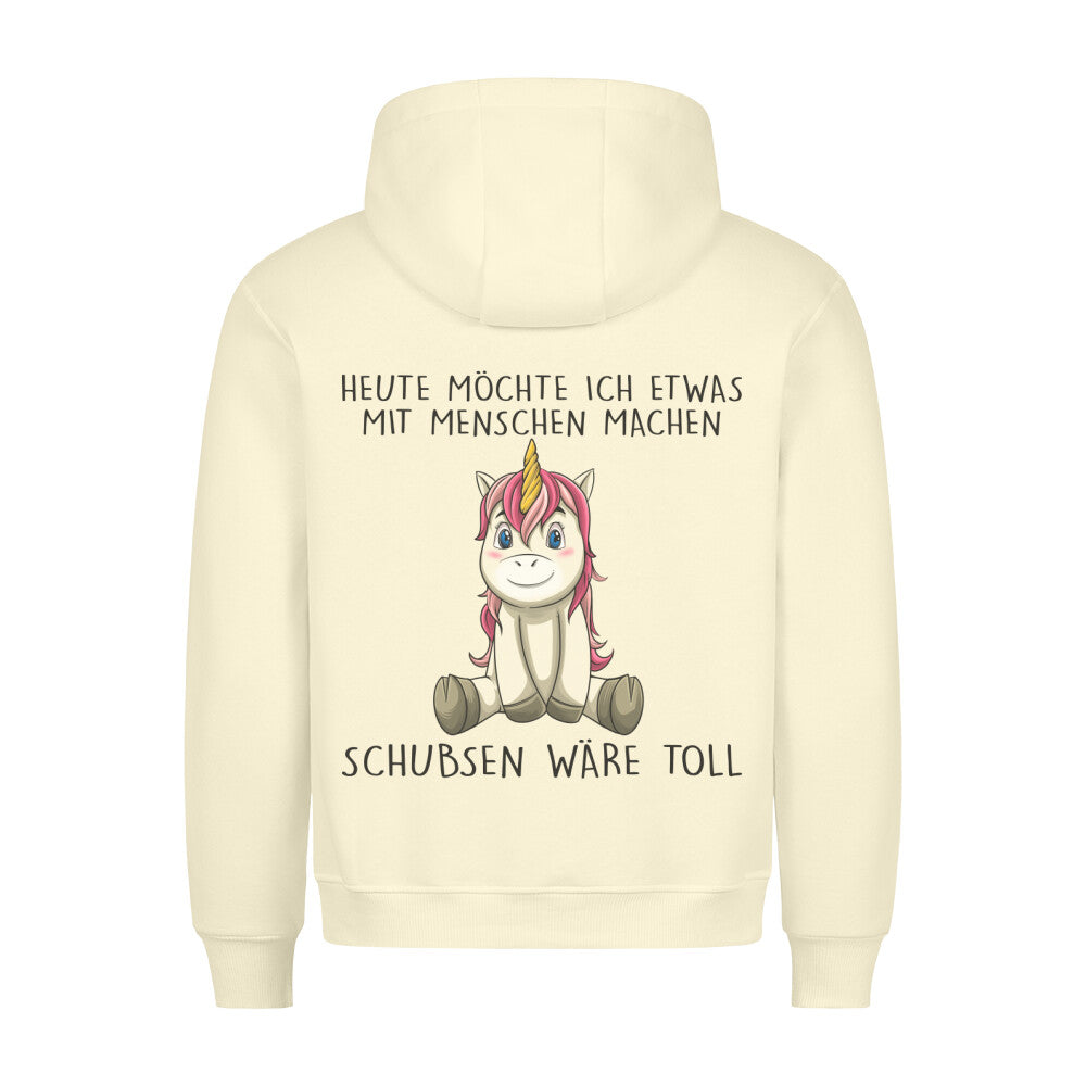 Schubsen Einhorn 3 - Hoodie Unisex Rückendruck