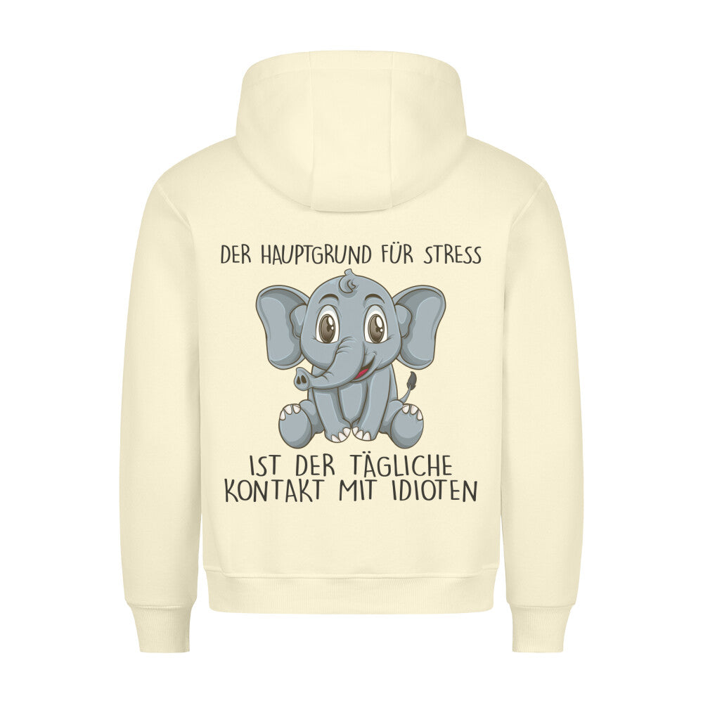 Stress Elefant - Hoodie Unisex Rückendruck