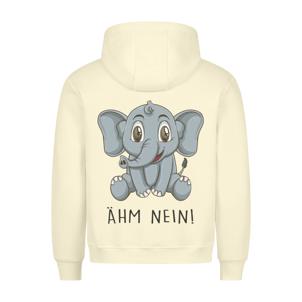 Ähm Nein! Elefant - Hoodie Unisex Rückendruck