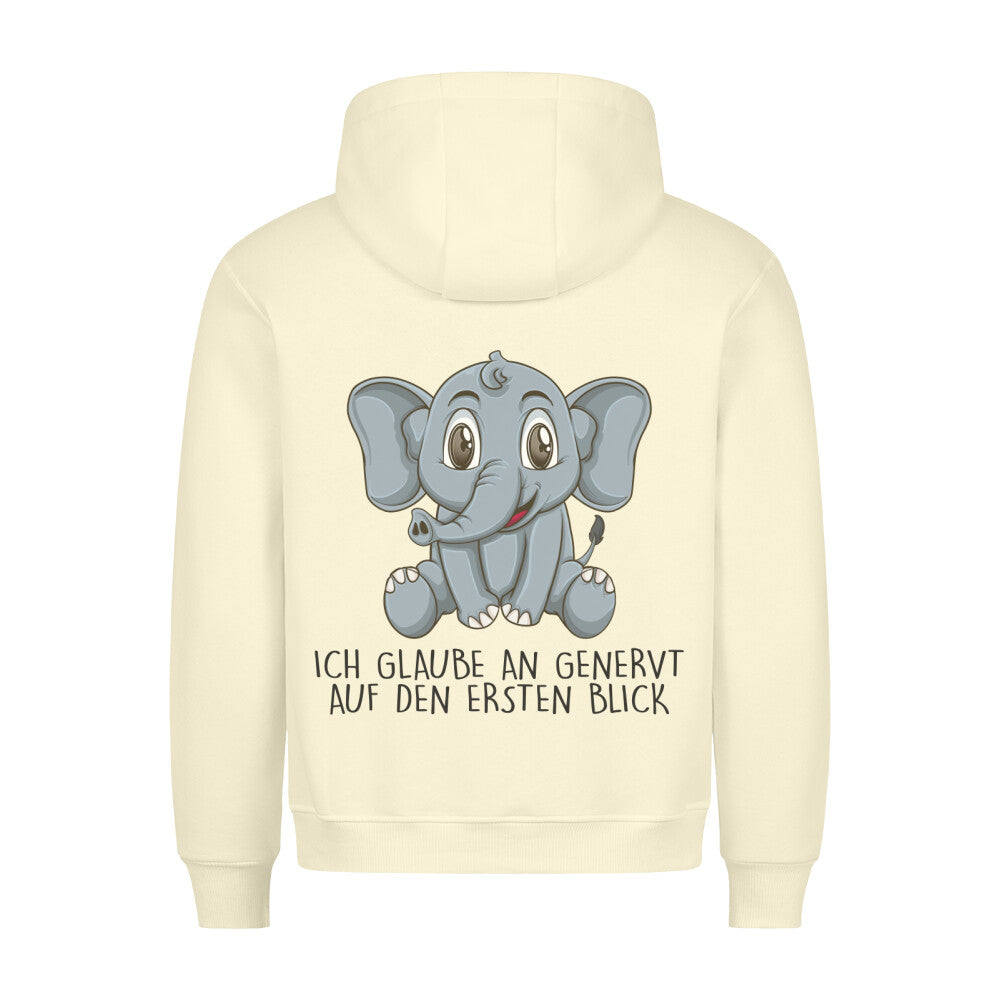 Genervt Elefant - Hoodie Unisex Rückendruck