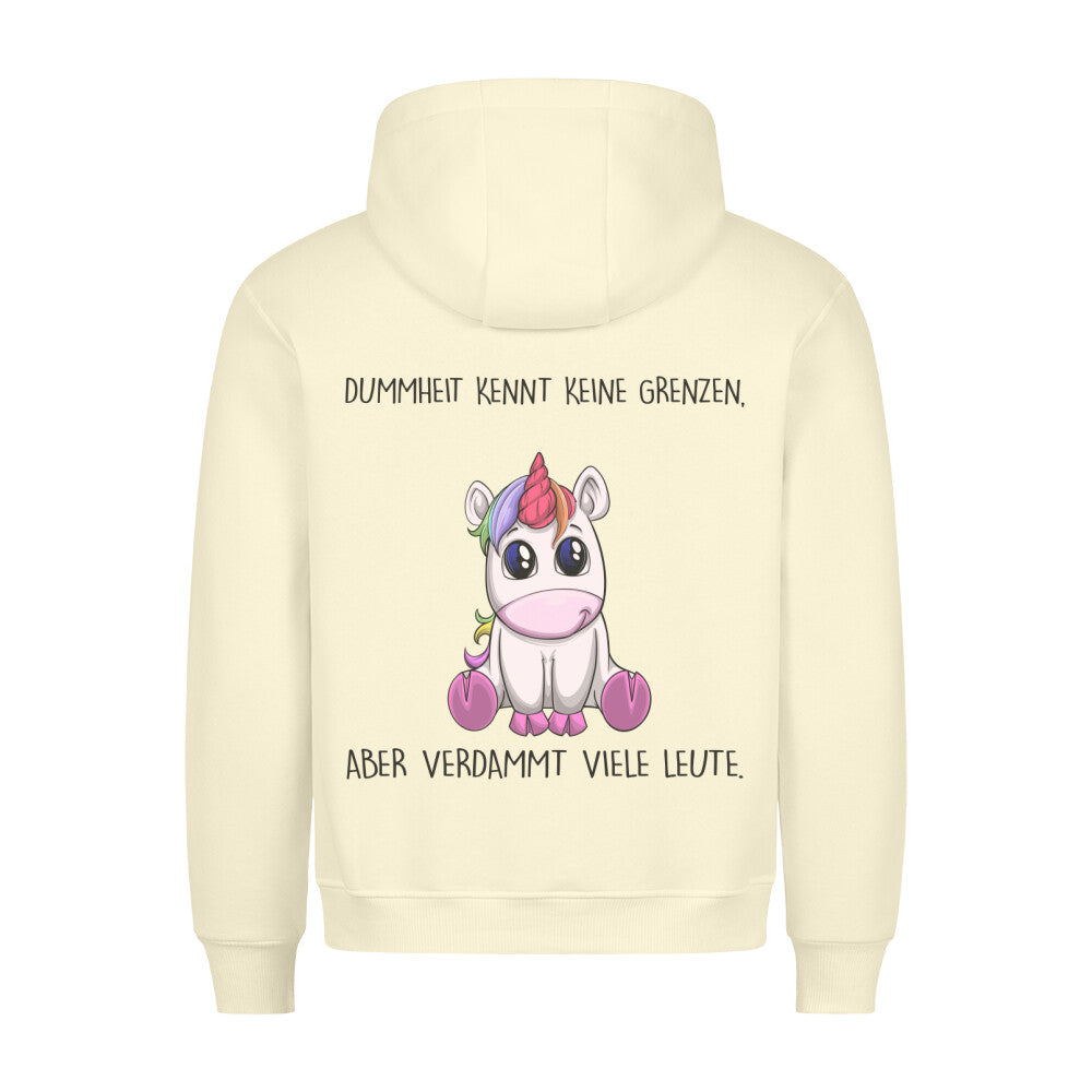 Dummheit Einhorn - Hoodie Unisex Rückendruck