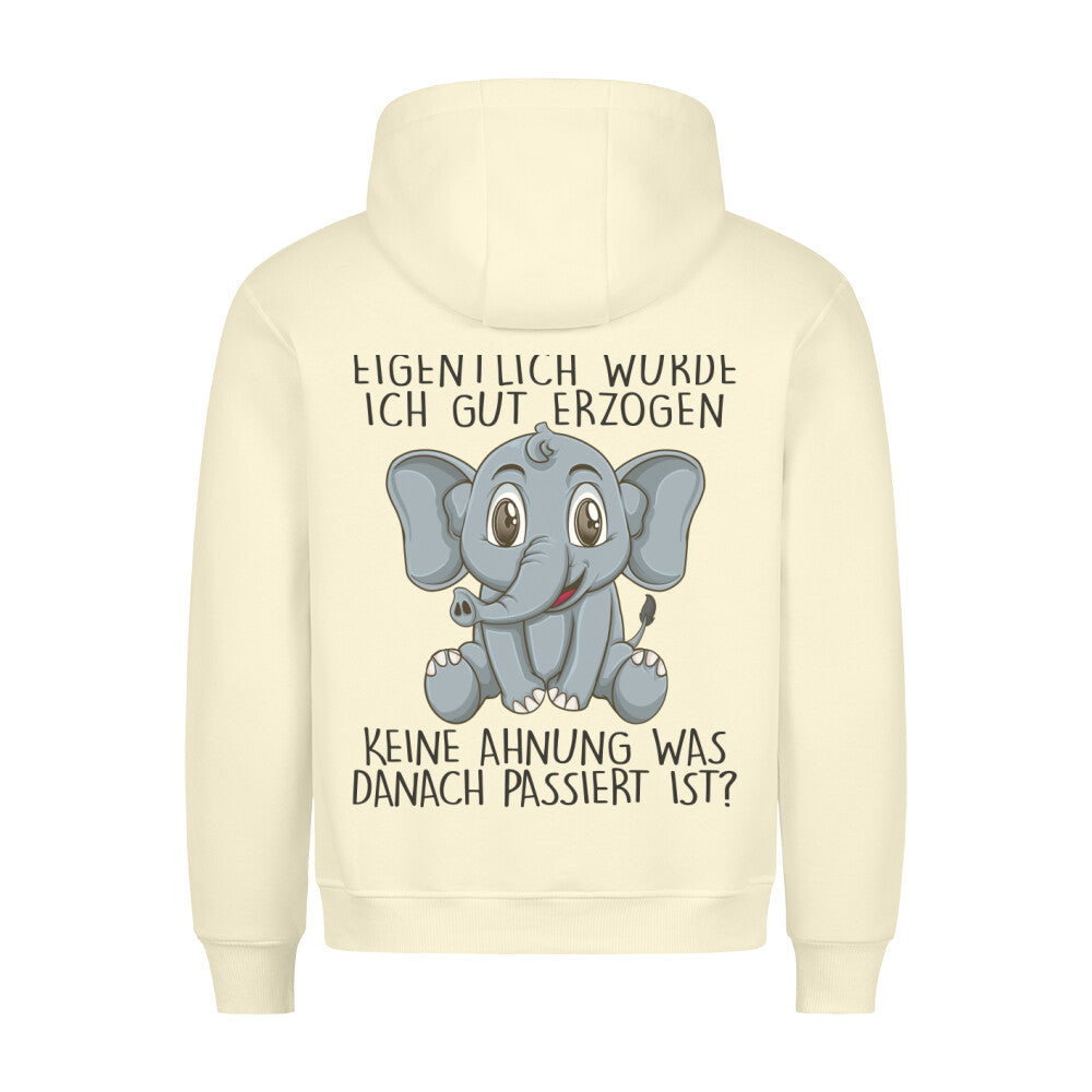 Erzogen Elefant - Hoodie Unisex Rückendruck