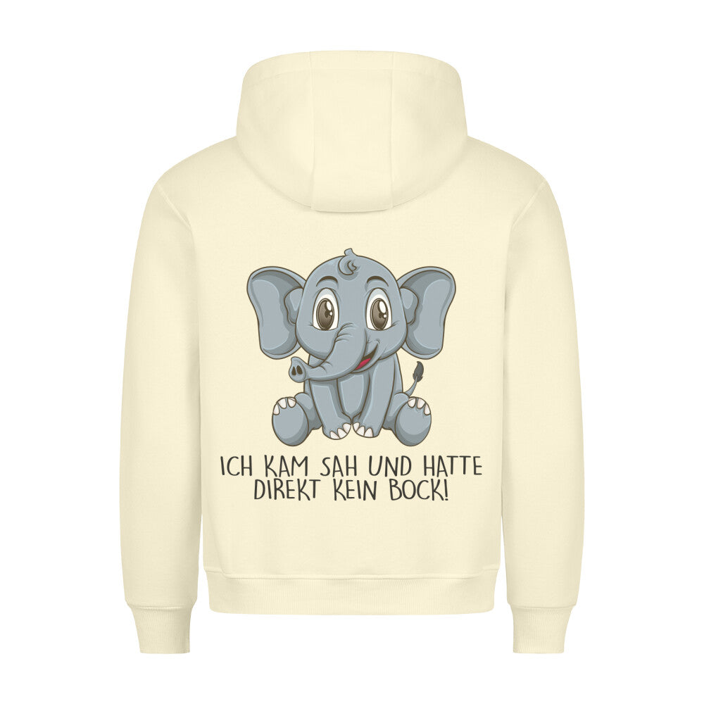 Kein Bock Elefant - Hoodie Unisex Rückendruck