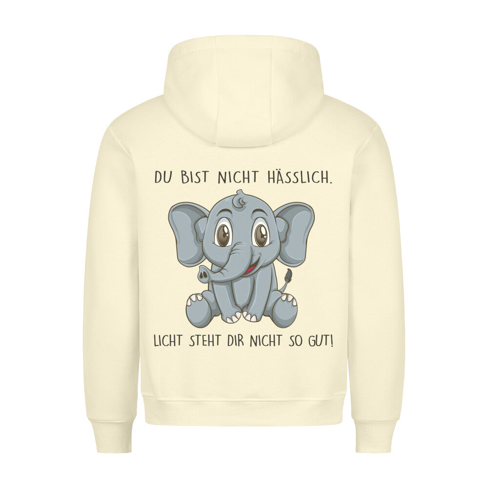 Licht Elefant - Hoodie Unisex Rückendruck