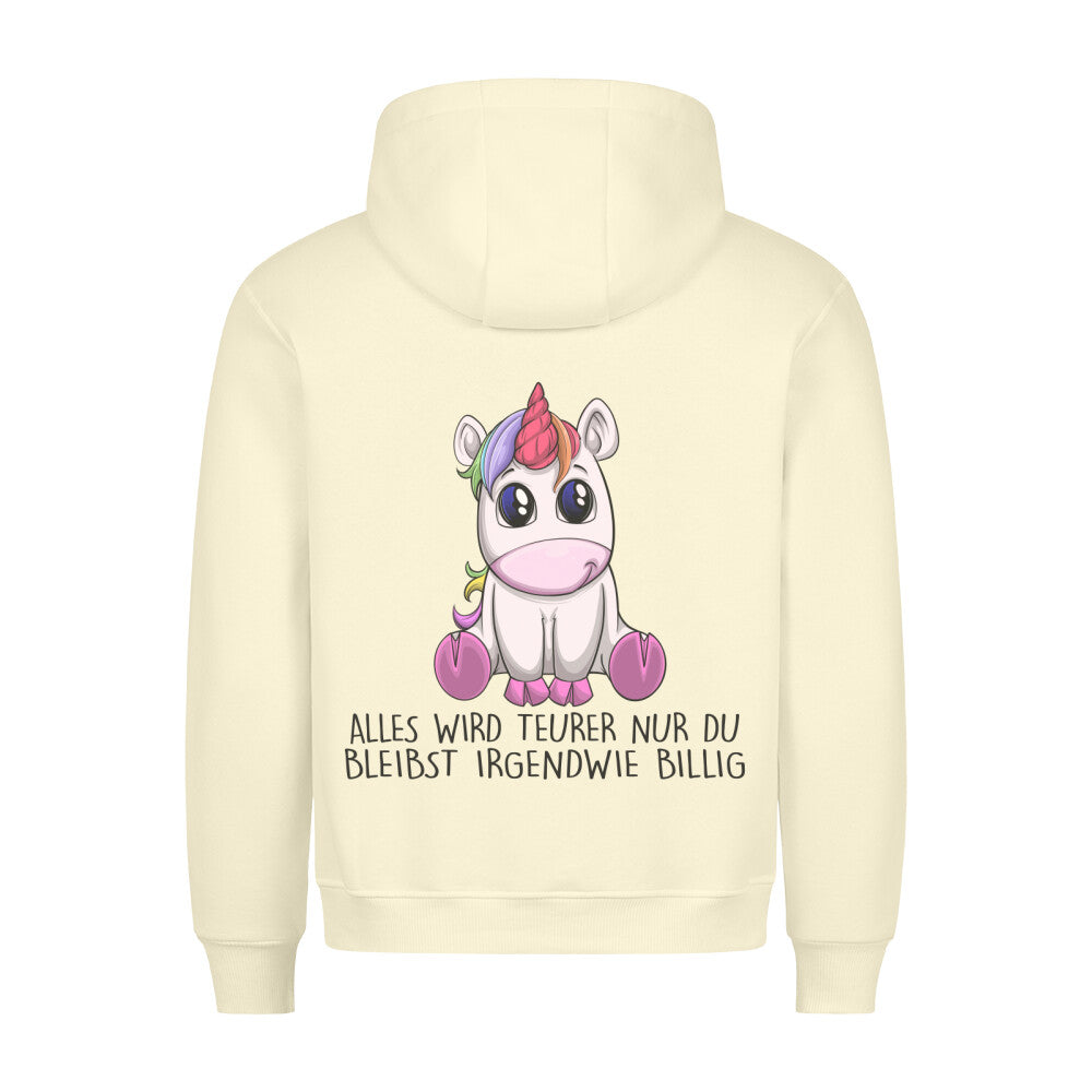 Billig Einhorn - Hoodie Unisex Rückendruck