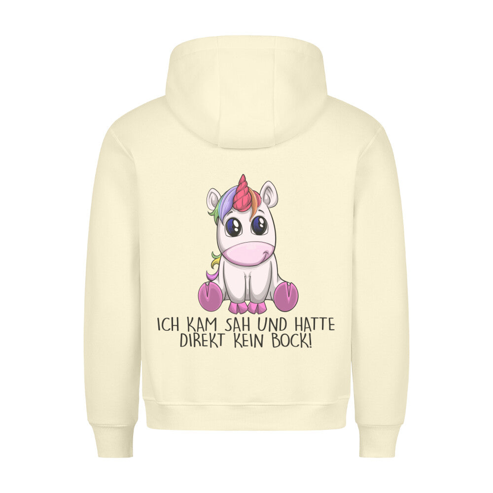 Kein Bock Einhorn - Hoodie Unisex Rückendruck