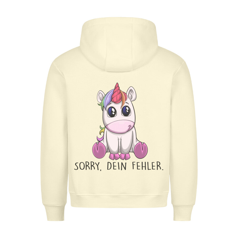 Dein Fehler Einhorn - Hoodie Unisex Rückendruck