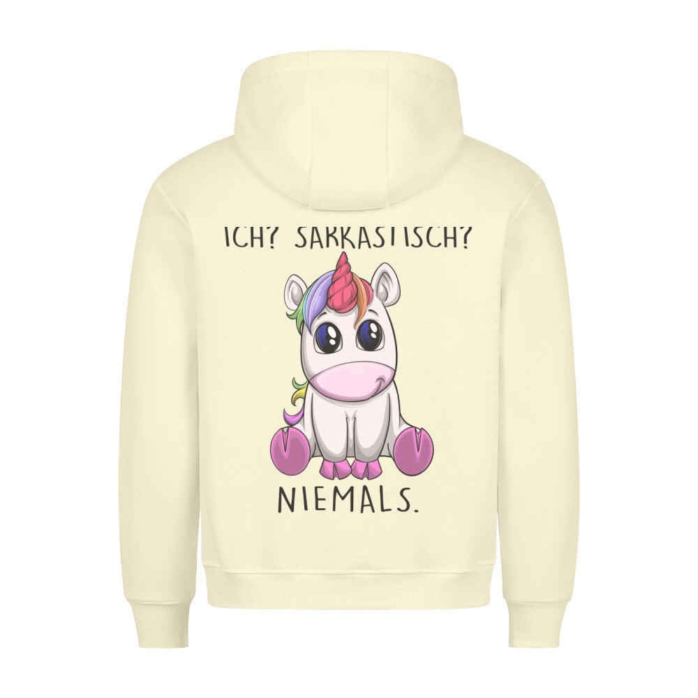 Sarkastisch Einhorn - Hoodie Unisex Rückendruck