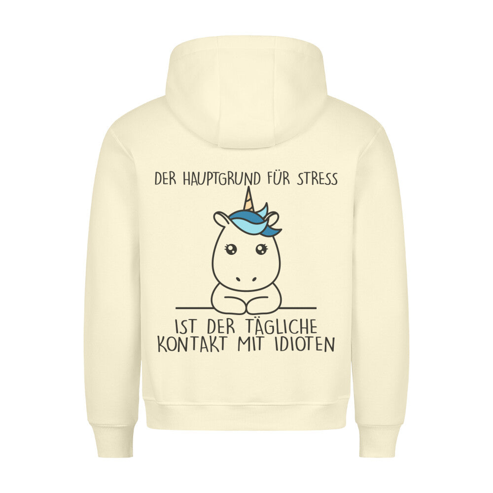 Stress Simple Einhorn - Hoodie Unisex Rückendruck