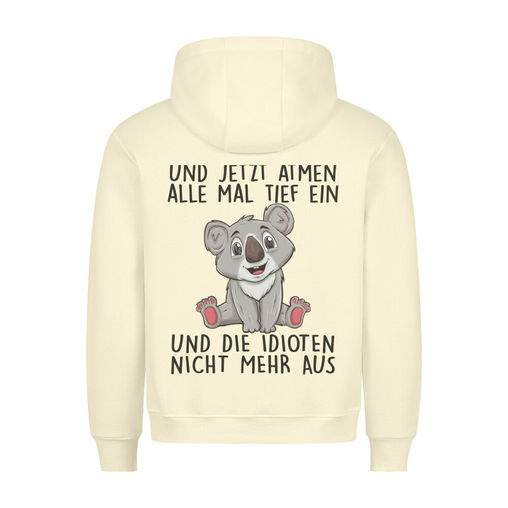 Einatmen Koala - Hoodie Unisex Rückendruck