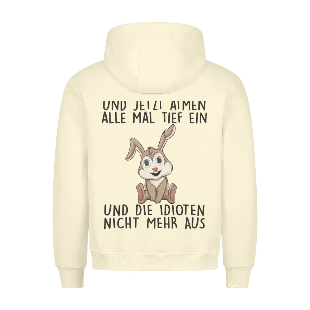 Einatmen Bunny - Hoodie Unisex Rückendruck