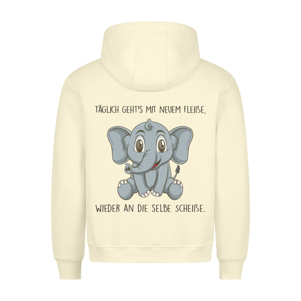 Fleißig Elefant - Hoodie Unisex Rückendruck