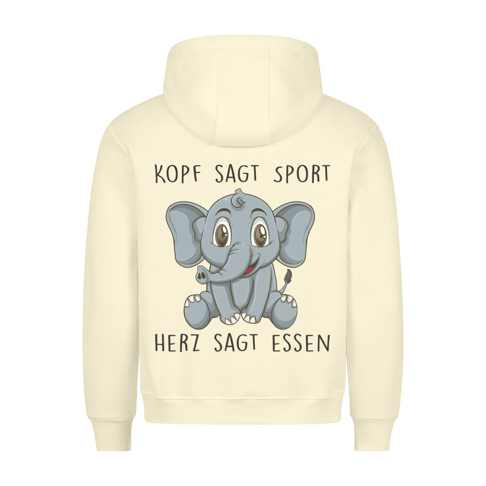 Essen Elefant - Hoodie Unisex Rückendruck