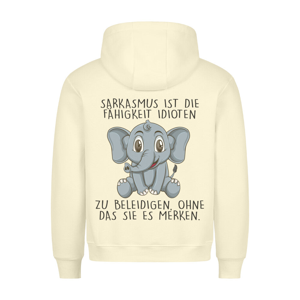 Sarkasmus Elefant - Hoodie Unisex Rückendruck
