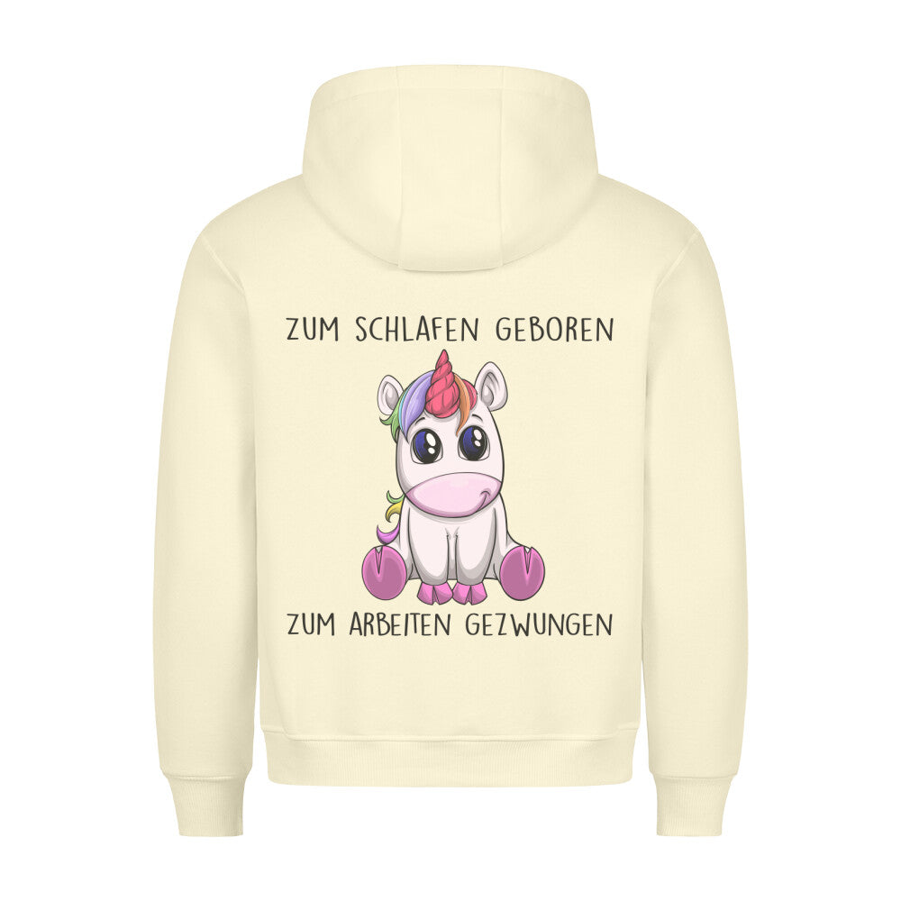 Schlafen Einhorn - Hoodie Unisex Rückendruck