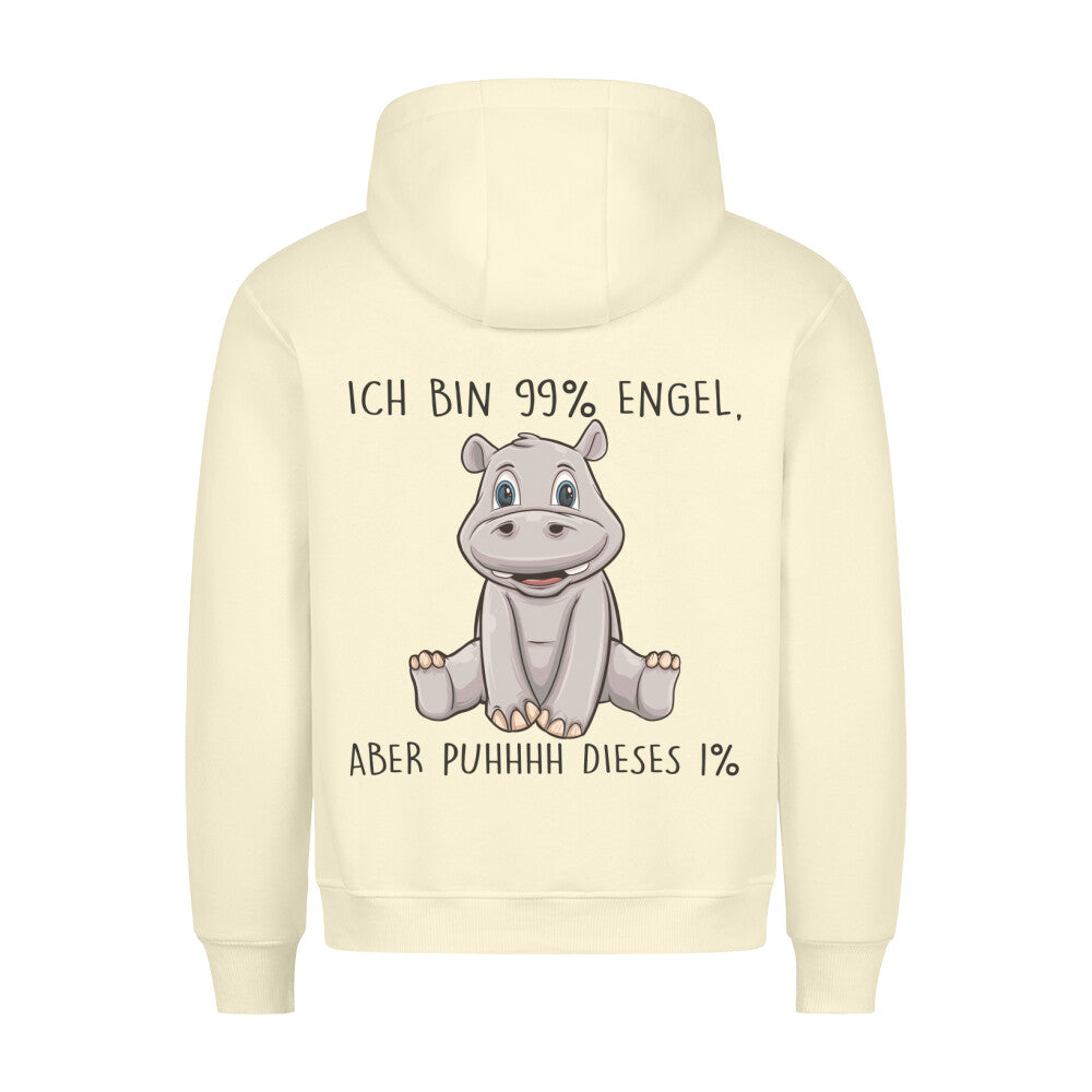 Engel Hippo - Hoodie Unisex Rückendruck