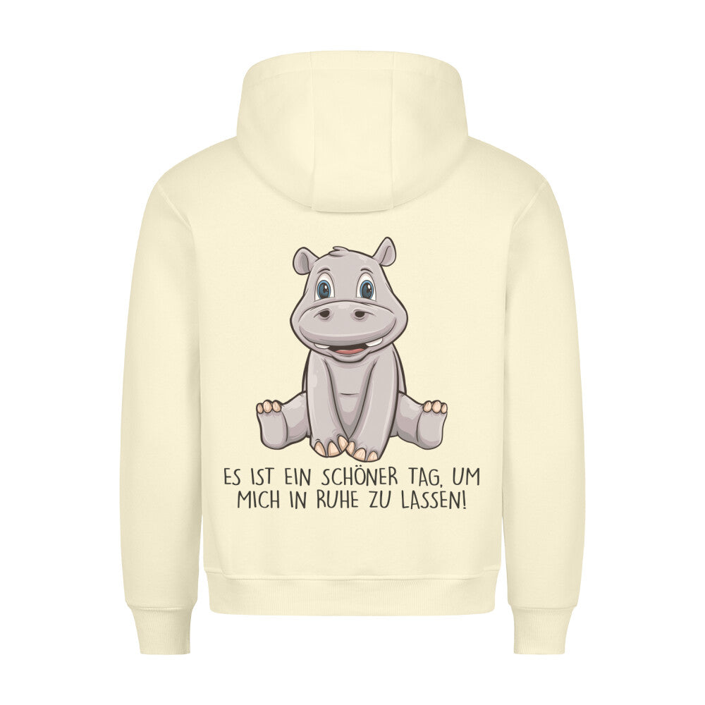 Ruhe Hippo - Hoodie Unisex Rückendruck