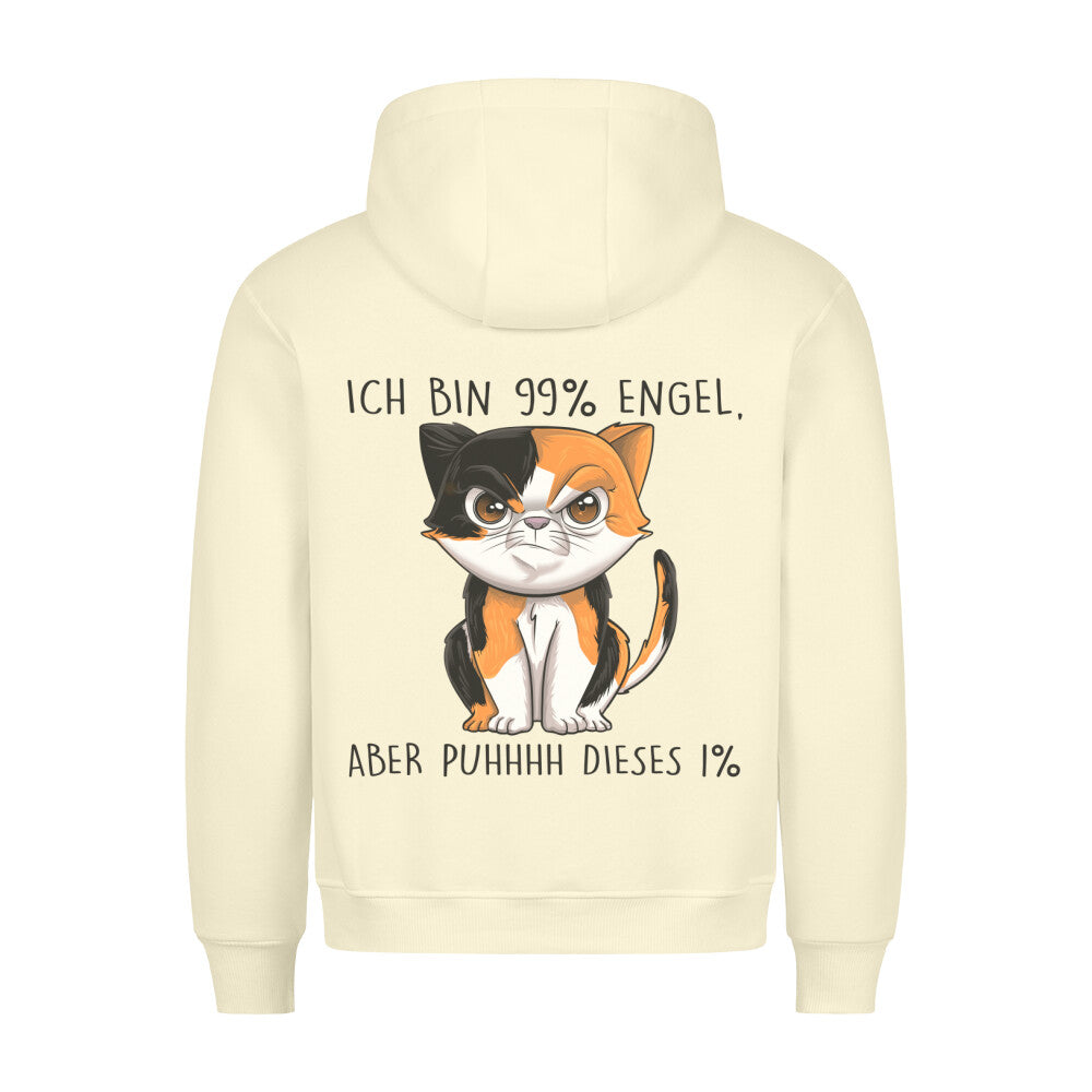 Engel Böse Katze - Hoodie Unisex Rückendruck