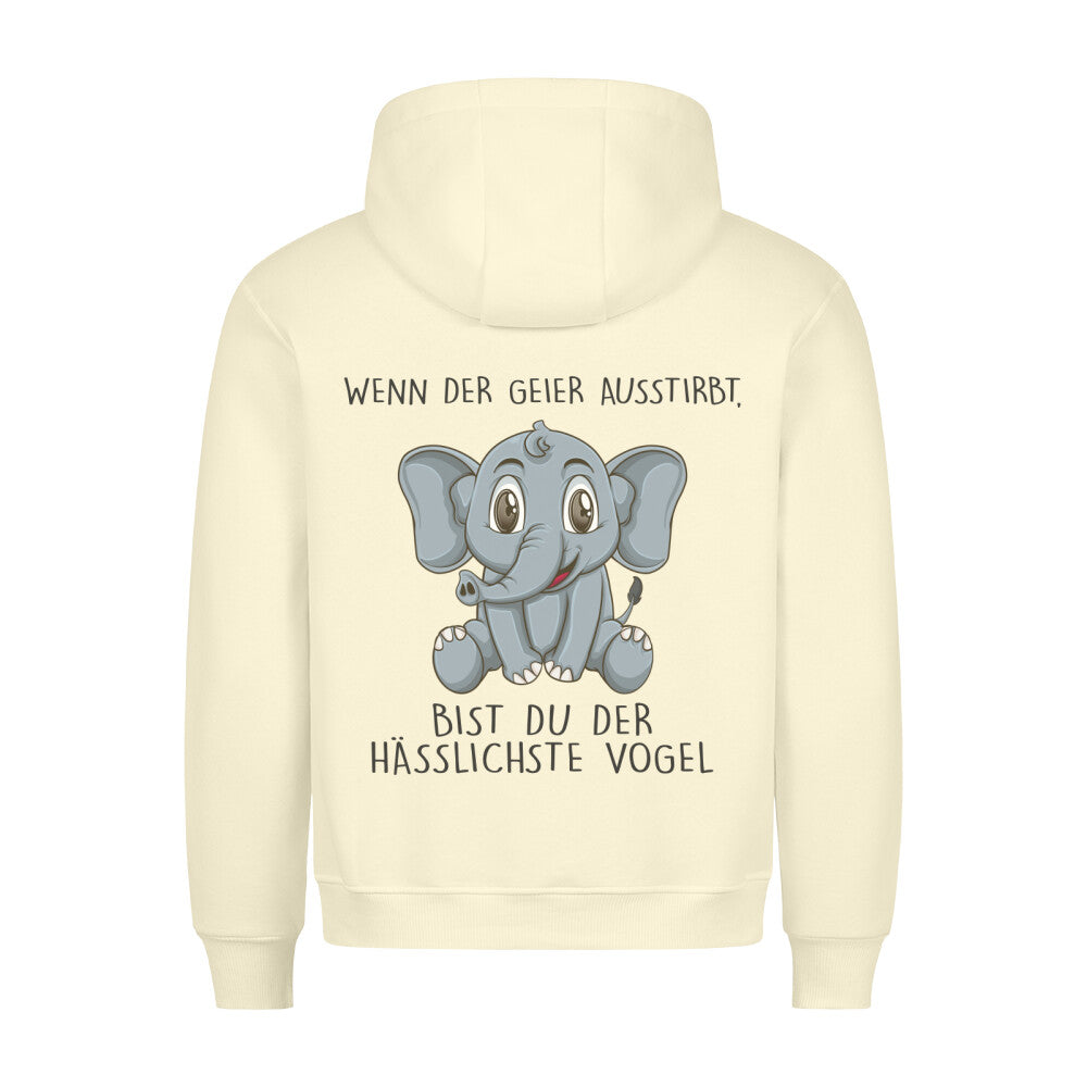 Geier Elefant - Hoodie Unisex Rückendruck