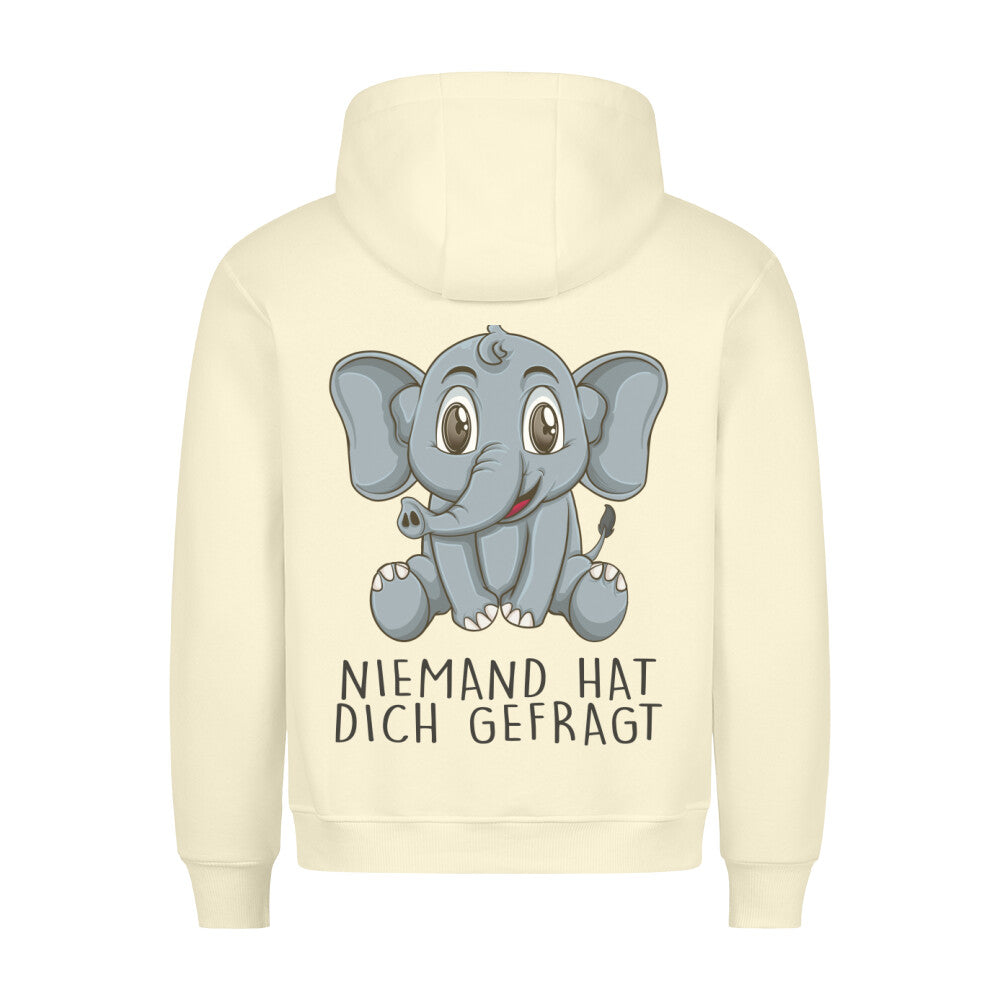 Niemand Elefant - Hoodie Unisex Rückendruck