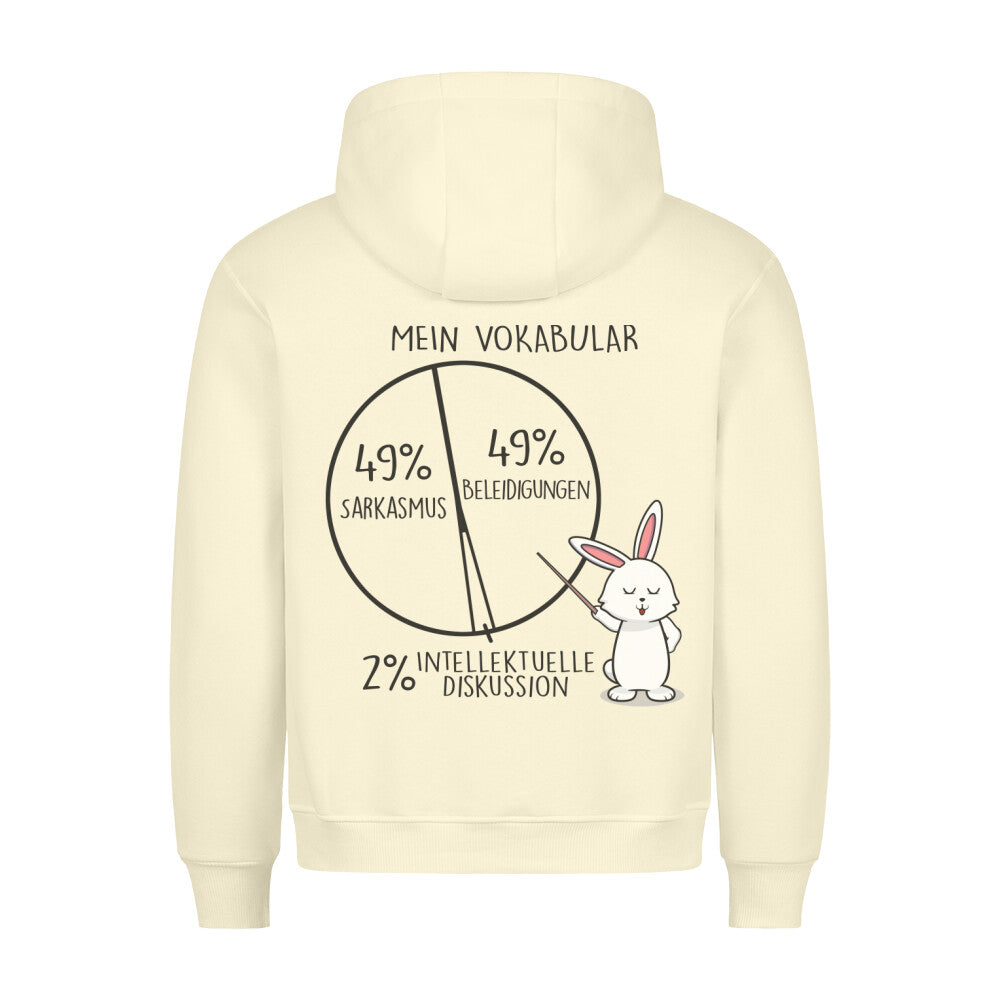 Vokabular Bunny - Hoodie Unisex Rückendruck