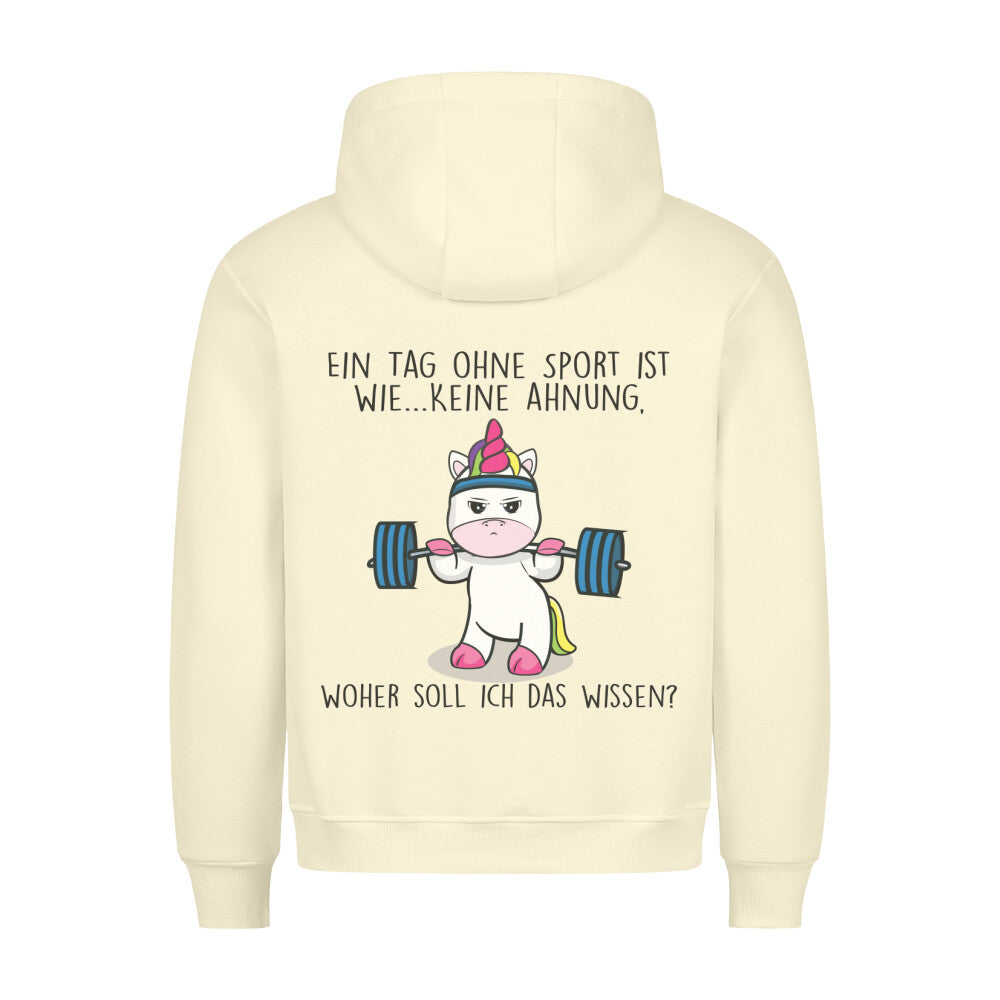 Ohne Sport Cute Einhorn - Hoodie Unisex Rückendruck