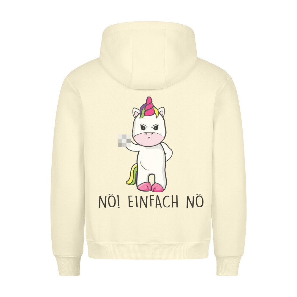 Nö! Cute Einhorn - Hoodie Unisex Rückendruck