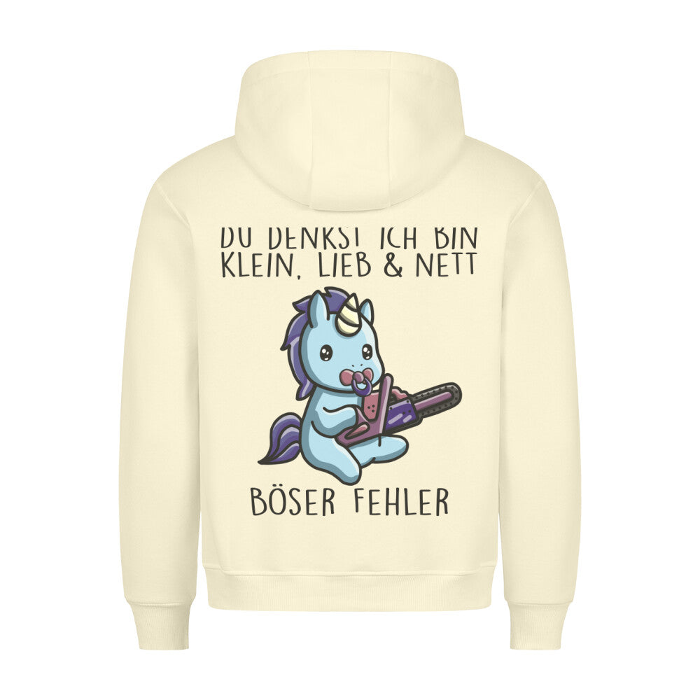 Böser Fehler Cute Einhorn - Hoodie Unisex Rückendruck