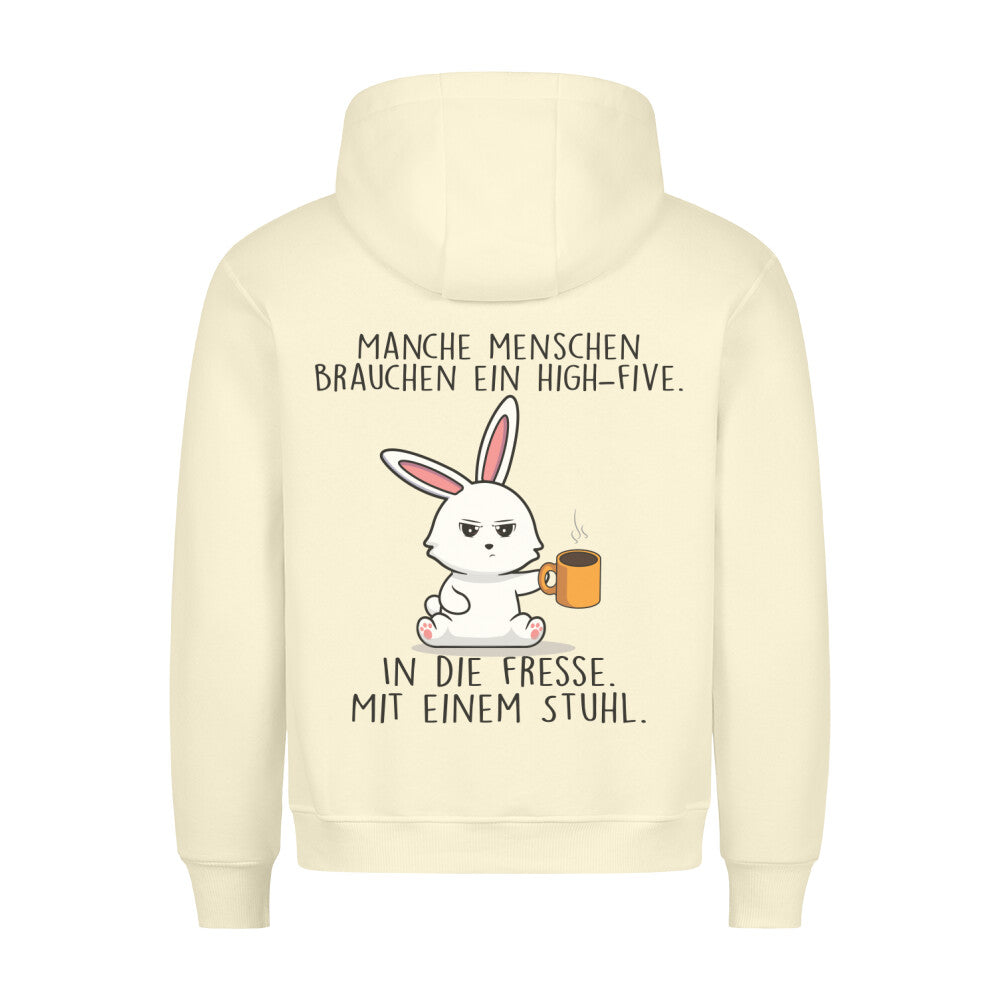 High-Five Bunny - Hoodie Unisex Rückendruck
