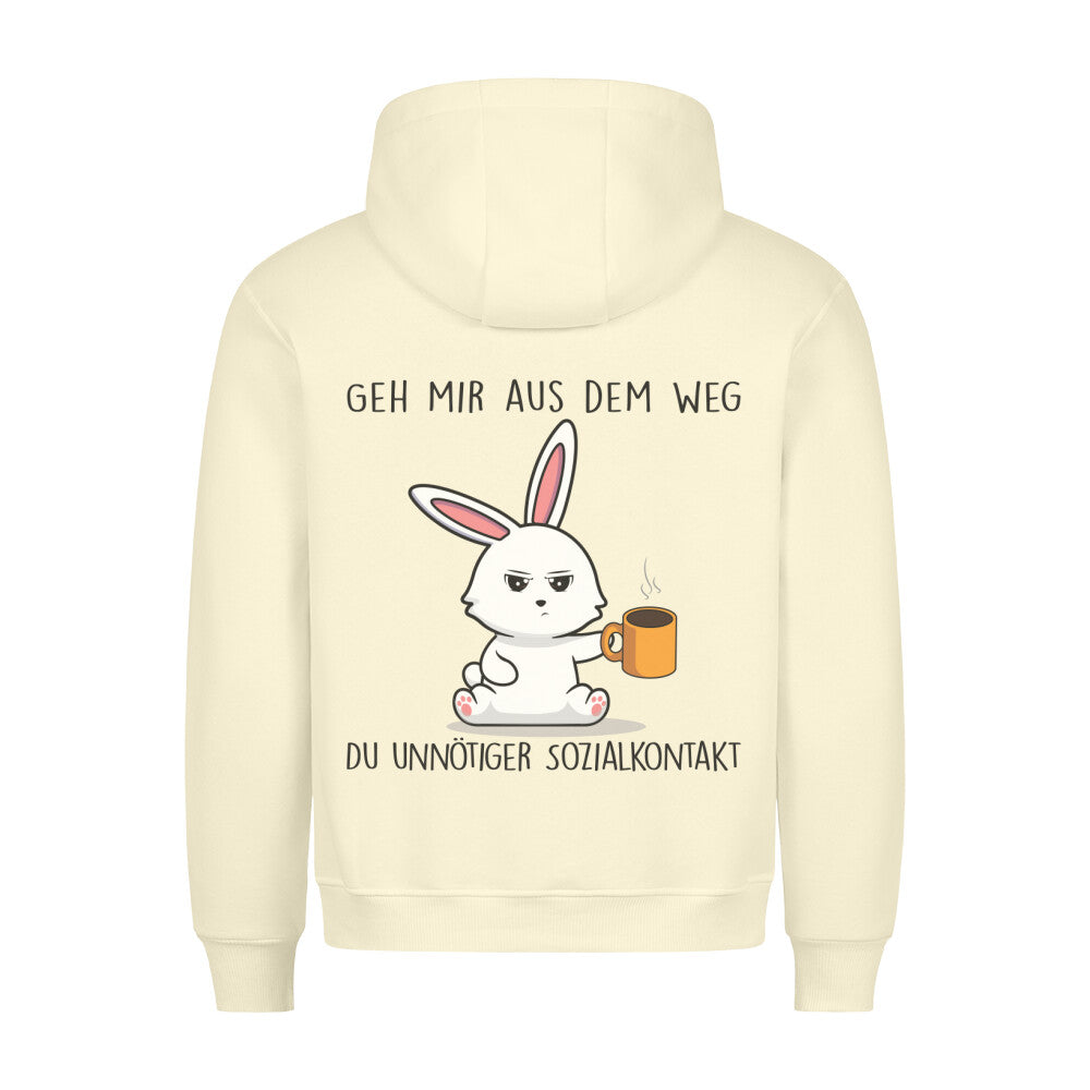 Sozialkontakt Bunny - Hoodie Unisex Rückendruck
