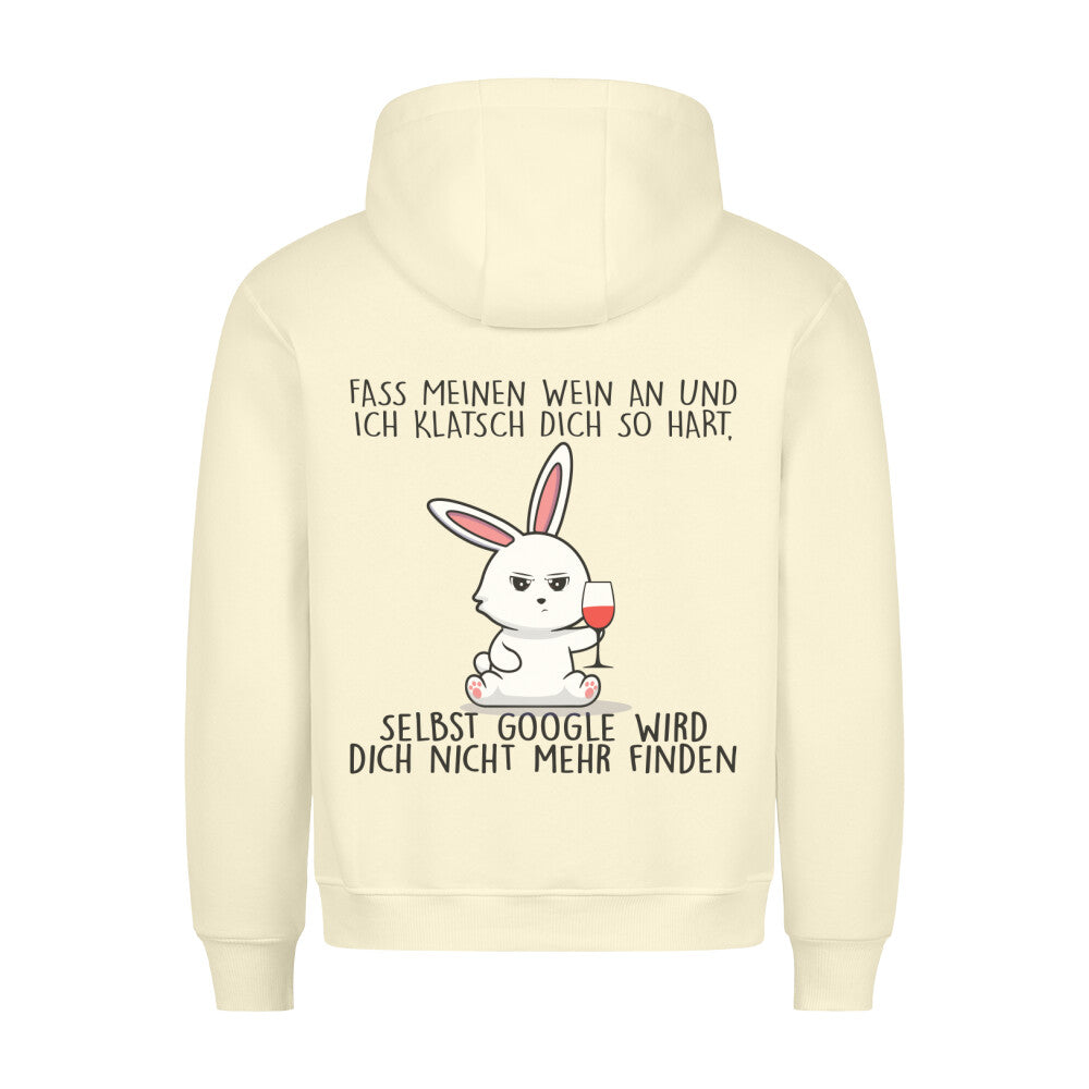 Wein Cute Bunny - Hoodie Unisex Rückendruck