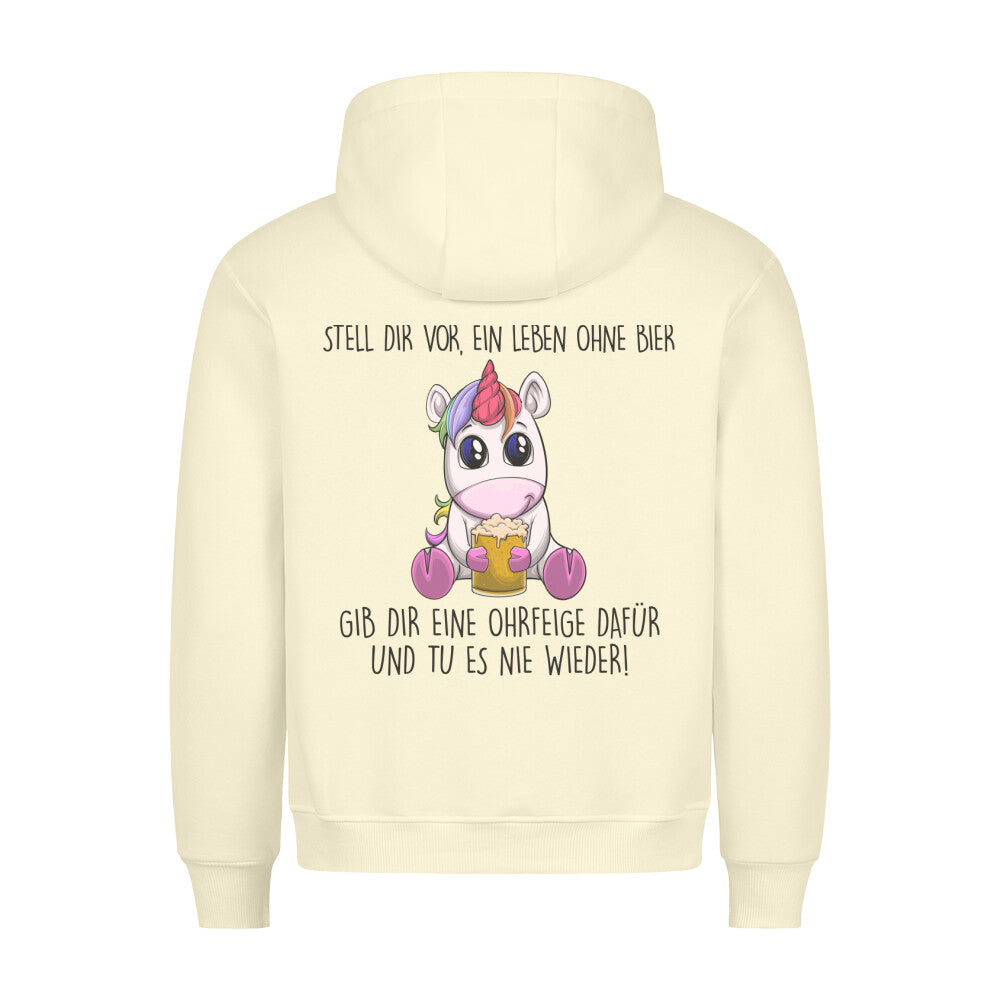 Ohrfeige Einhorn - Hoodie Unisex Rückendruck