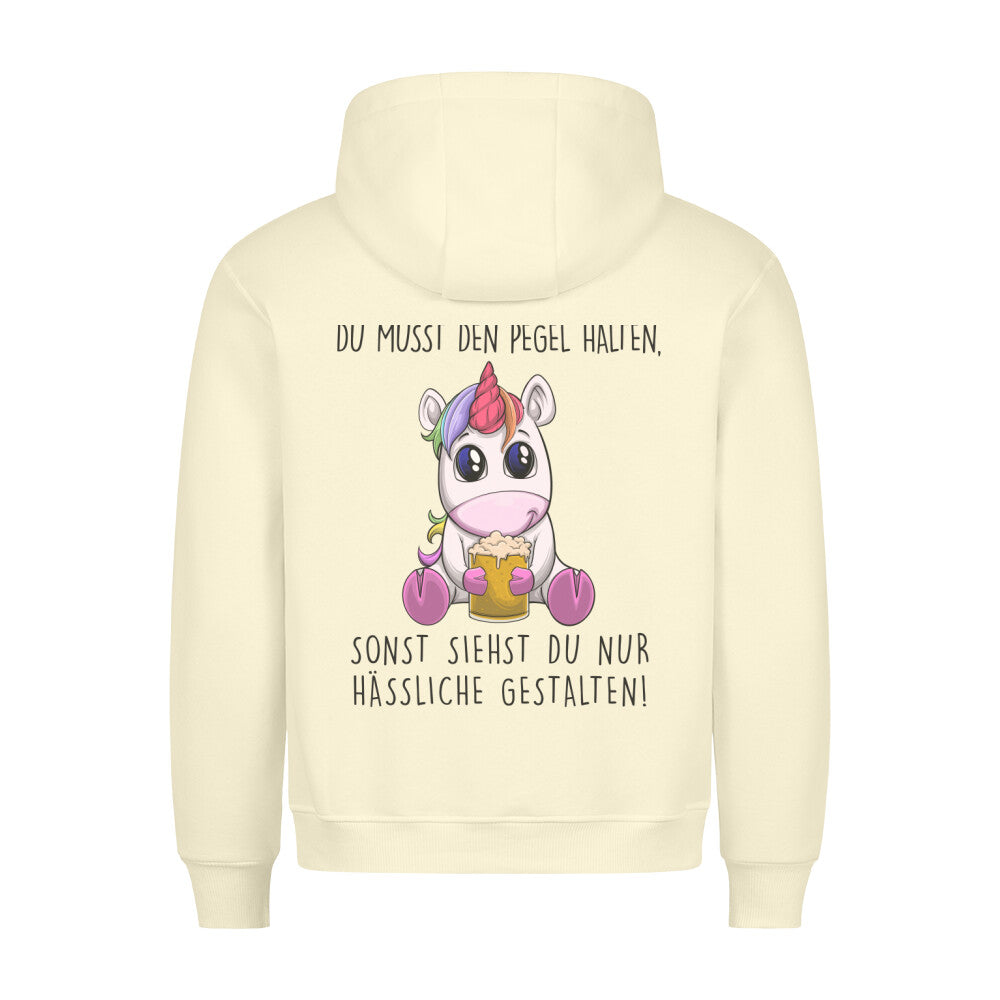 Pegel Einhorn - Hoodie Unisex Rückendruck