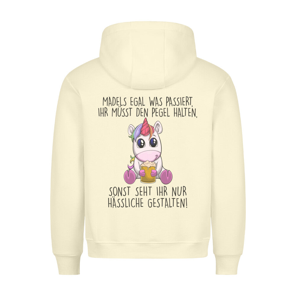 Mädels Einhorn - Hoodie Unisex Rückendruck