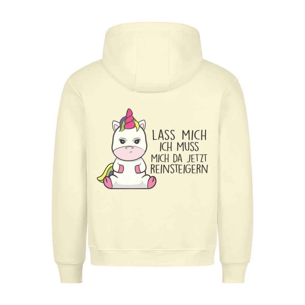 Reinsteigern Cute Einhorn - Hoodie Unisex Rückendruck