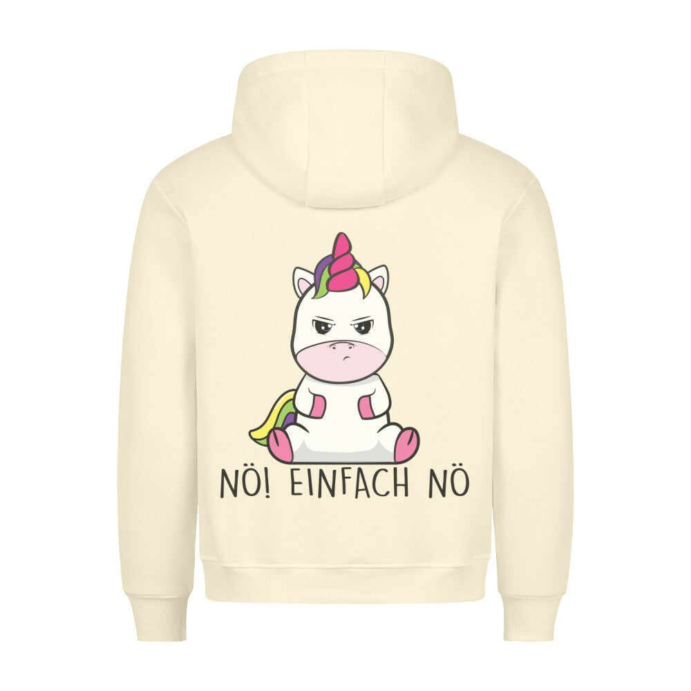 Nö Cute Einhorn - Hoodie Unisex Rückendruck