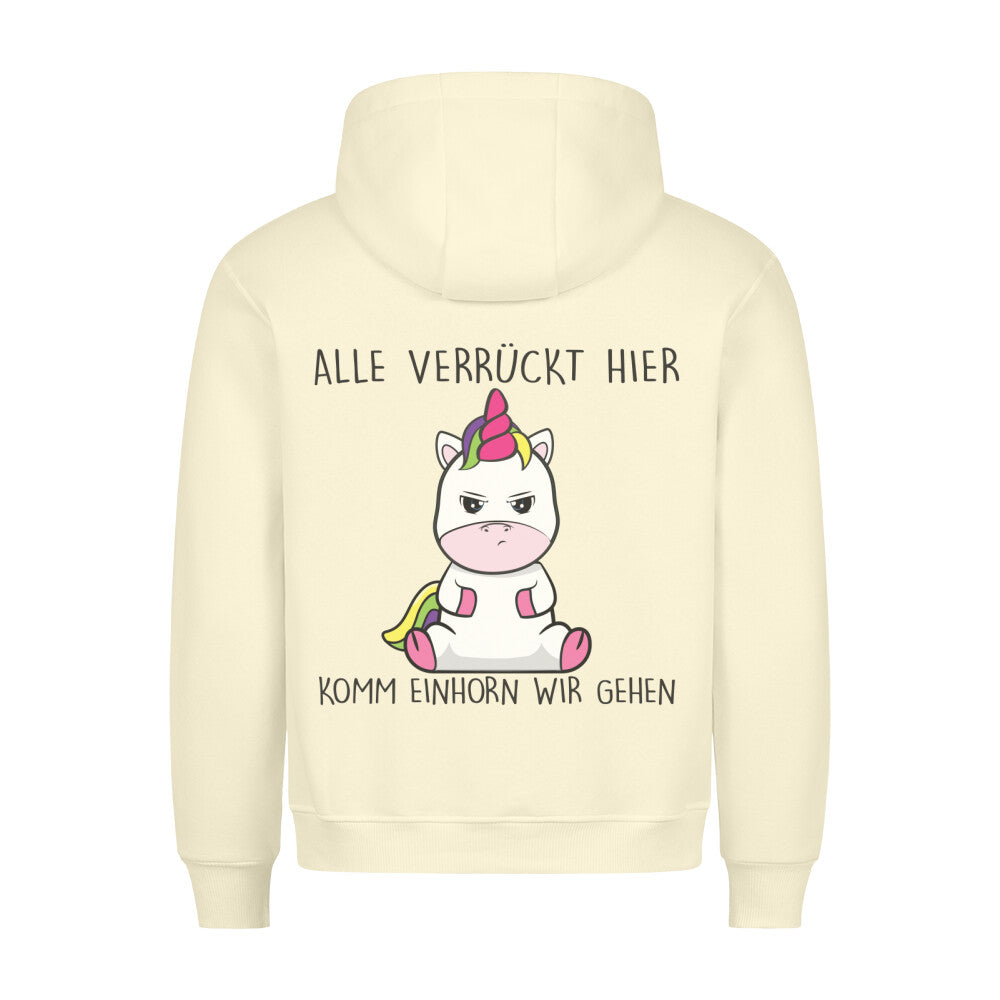 Komm Cute Einhorn - Hoodie Unisex Rückendruck