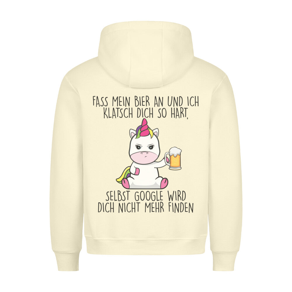 Biergoogle Cute Einhorn - Hoodie Unisex Rückendruck