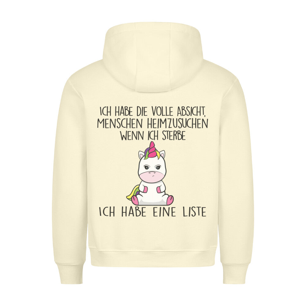 Heimsuchen Cute Einhorn - Hoodie Unisex Rückendruck