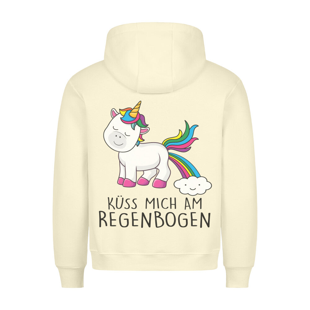 Küss Mich Einhorn - Hoodie Unisex Rückendruck