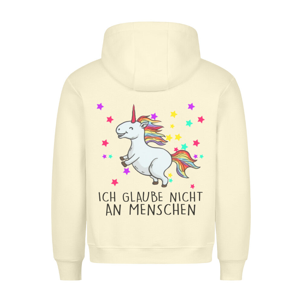 Menschen Glitzer Einhorn - Hoodie Unisex Rückendruck