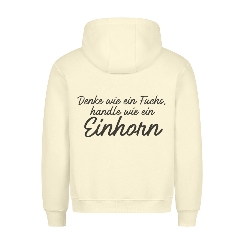 Fuchs Und Einhorn - Hoodie Unisex Rückendruck